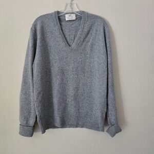 Vintage LORD JEFF 100% Pure Cashmere  Men's Sweatshirt Gray size Large